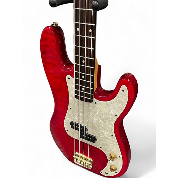 Used Jay Turser P bass Trans Red Electric Bass Guitar