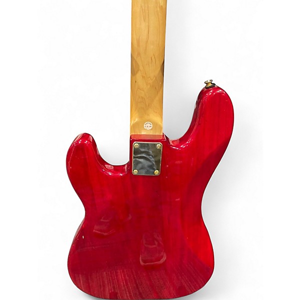 Used Jay Turser P bass Trans Red Electric Bass Guitar