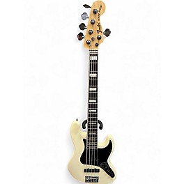 Used Fender American Deluxe Jazz Bass V Olympic White Electric Bass Guitar