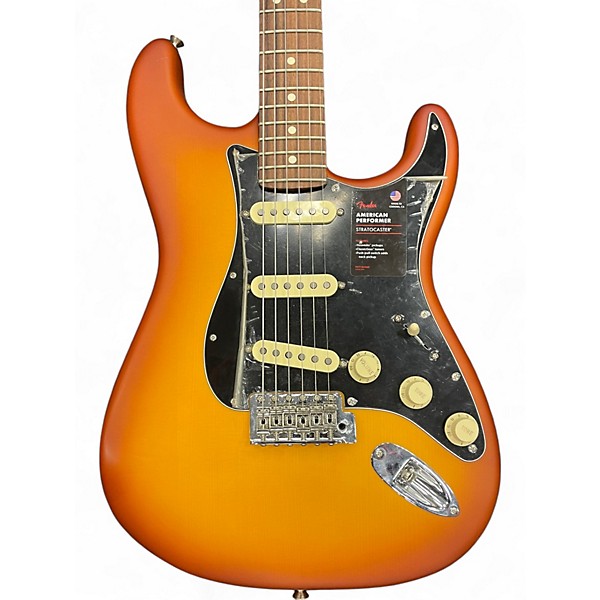 Used Fender AMERICAN PERFORMER Honey Burst Solid Body Electric Guitar