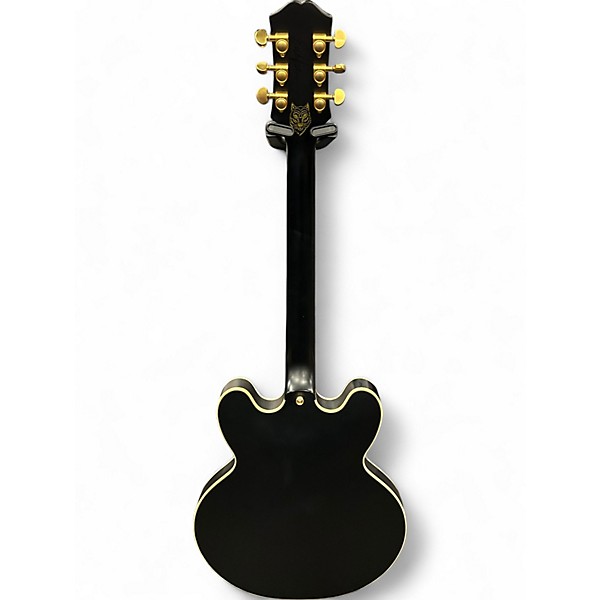 Used 2022 Epiphone Emily Wolf Sheraton Stealth Black Hollow Body Electric Guitar