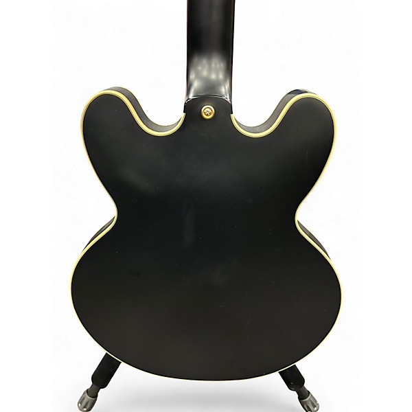 Used 2022 Epiphone Emily Wolf Sheraton Stealth Black Hollow Body Electric Guitar