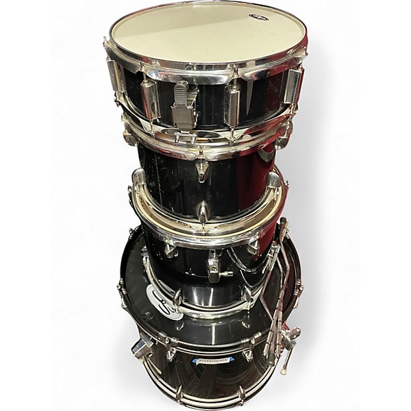 Used SPL 5 Piece SHELL PACK Black Drum Kit
