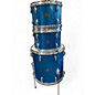 Vintage 1960s Gretsch Drums 4 Piece ROCK AND ROLL ROUND BADGE BLUE SPARKLE Drum Kit
