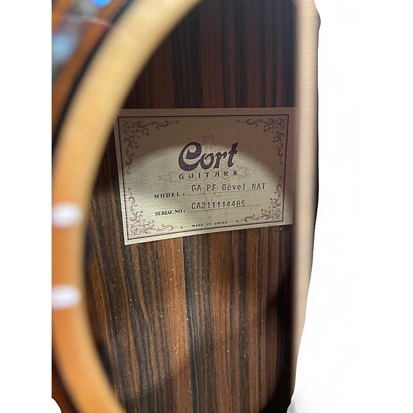 Used Cort ga pf bevel Natural Acoustic Guitar