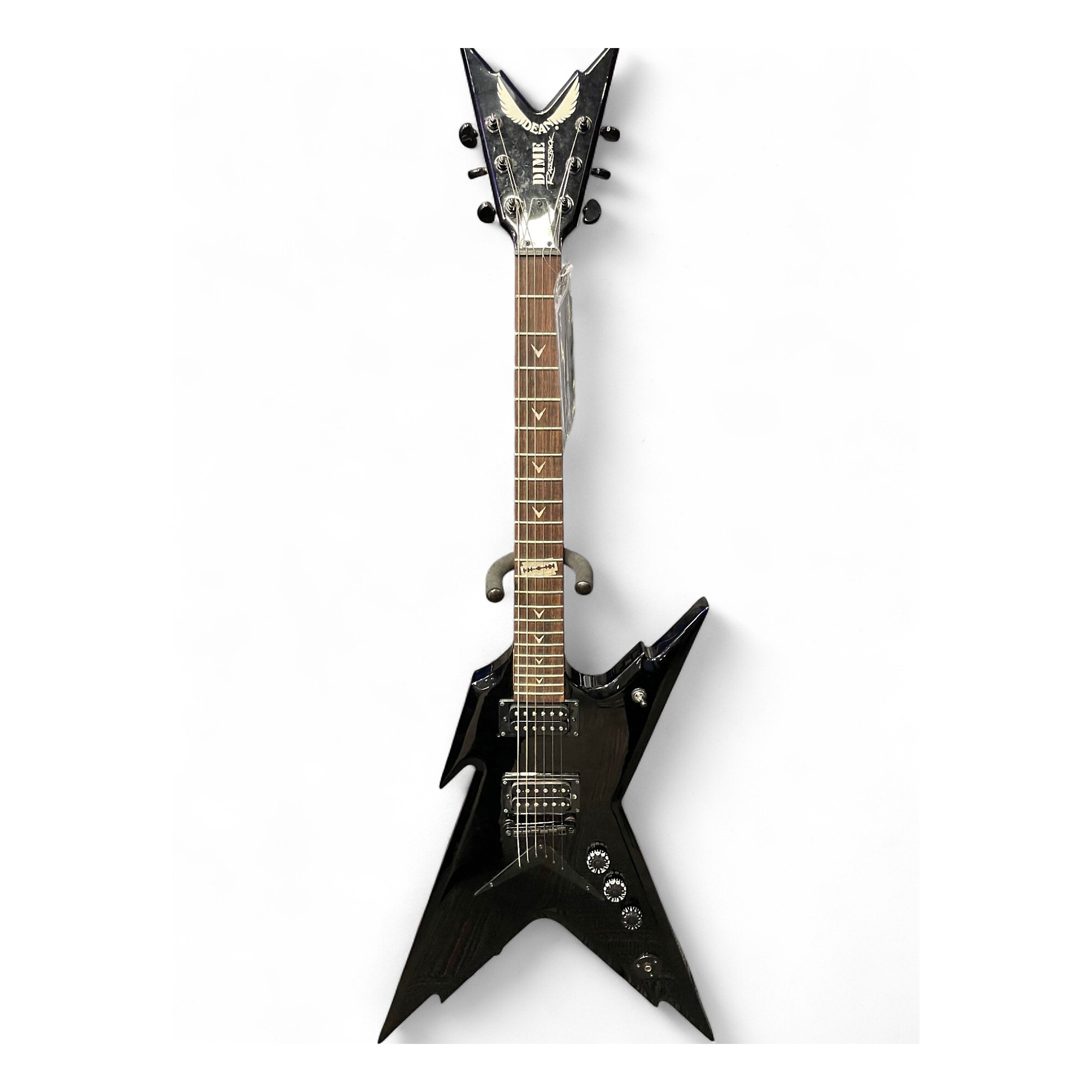 正規品販売！ Used Dean Dime Razorback V Black Solid Body Electric Guitar ギター