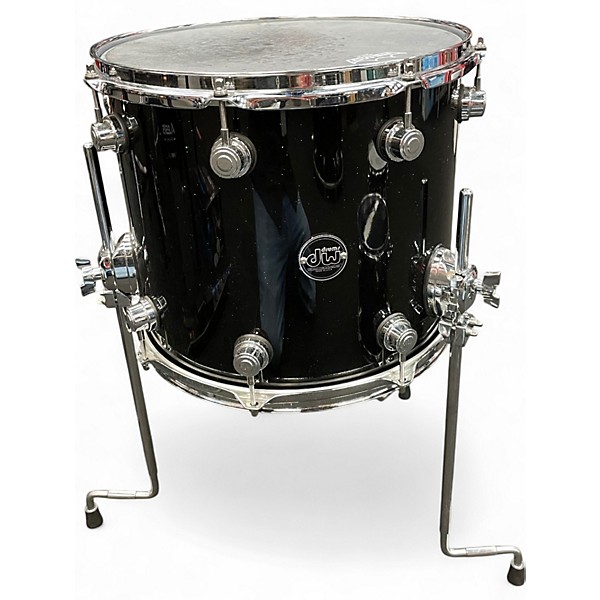 Used DW 5 Piece Performance Series black mirra Drum Kit
