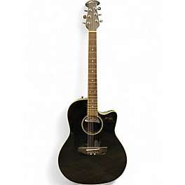 Used Ovation AE128 Black Acoustic Electric Guitar