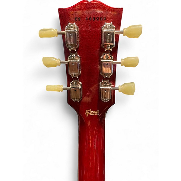 Used Gibson Les Paul Custom CS Long Scale Washed Cherry Sunburst Solid Body Electric Guitar