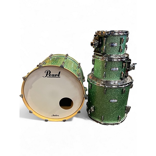 Used Pearl 4 Piece MASTERS MAPLE COMPLETE SHIMMER OF OZ Drum Kit