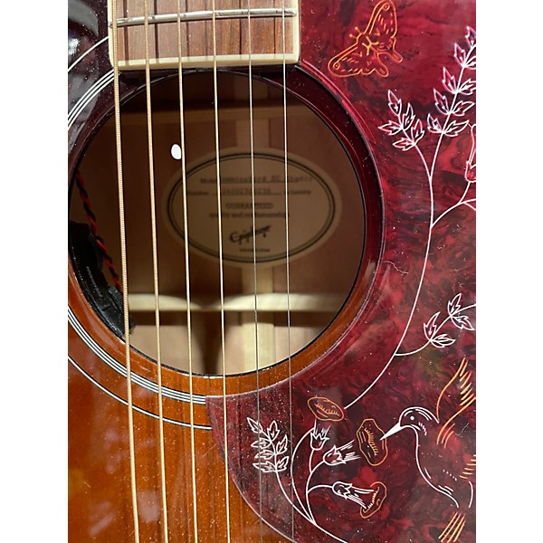 Used 2025 Epiphone Hummingbird Tobacco Sunburst Acoustic Guitar