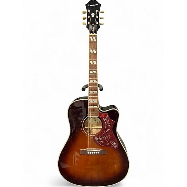 Used 2025 Epiphone Hummingbird Tobacco Sunburst Acoustic Guitar