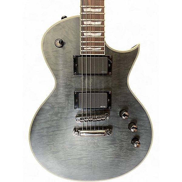 Used ESP LTD EC401 Trans Black Solid Body Electric Guitar