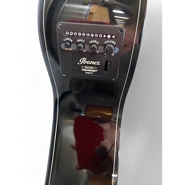 Used Ibanez aewC400-TKS Black Acoustic Electric Guitar