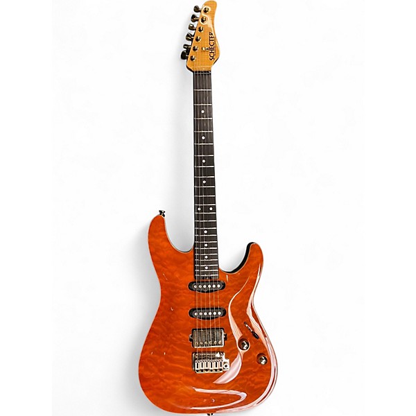 Used Schecter Guitar Research CALIFORNIA CLASSIC TRANSPARENT AMBER Solid Body Electric Guitar