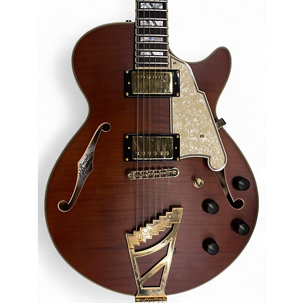 Used D'Angelico SS LIMITED SATIN BROWN BURST Hollow Body Electric Guitar