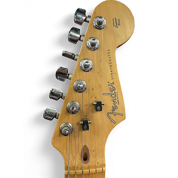 Used 2004 Fender American Standard Stratocaster Black Solid Body Electric Guitar