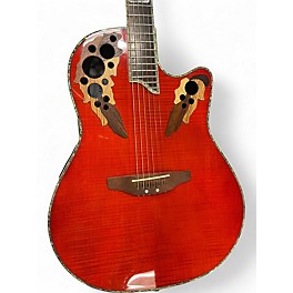 Used Ovation CP2001 Red Acoustic Electric Guitar
