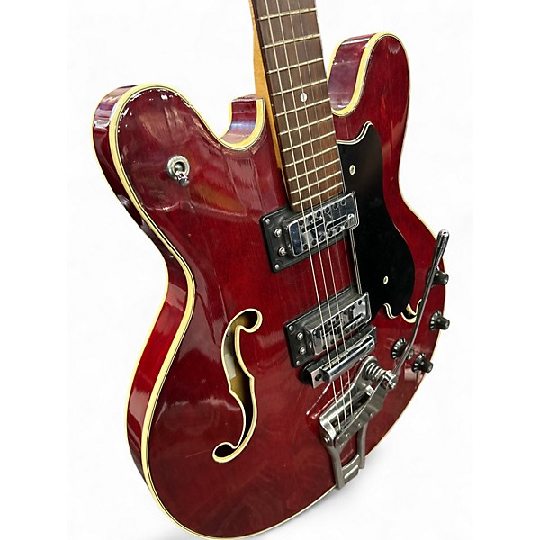 Vintage 1960s Ovation TORNADO Red Hollow Body Electric Guitar