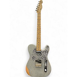 Used Fender Brad Paisley Road Worn Telecaster Silver Sparkle Solid Body Electric Guitar