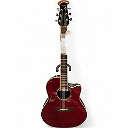 Used Ovation CS28 Celebrity Candy Apple Red Acoustic Electric Guitar