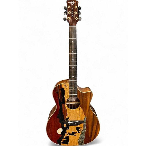 Used Luna VISTA DEER TROPICAL  SUNSET VISTA  Acoustic Electric Guitar