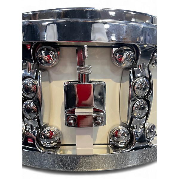 Used dialtune 6.5X14 Maple Snare Matte White Drum