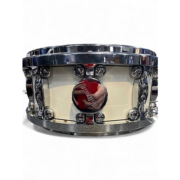 Used dialtune 6.5X14 Maple Snare Matte White Drum