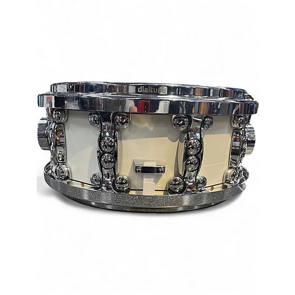 Used dialtune 6.5X14 Maple Snare Matte White Drum