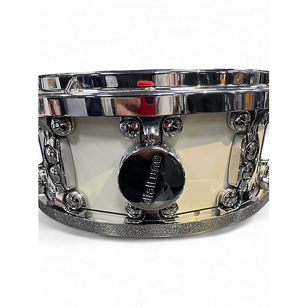 Used dialtune 6.5X14 Maple Snare Matte White Drum