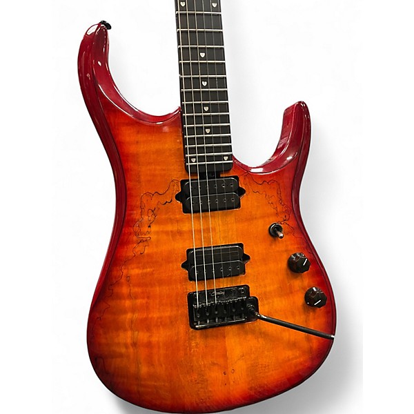 Used Sterling by Music Man JP150D John Petrucci Signature DiMarzio Blood Orange Burst Solid Body Electric Guitar
