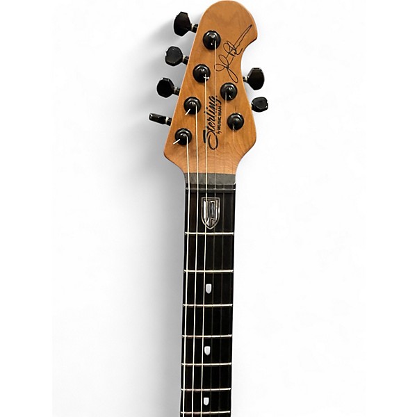 Used Sterling by Music Man JP150D John Petrucci Signature DiMarzio Blood Orange Burst Solid Body Electric Guitar