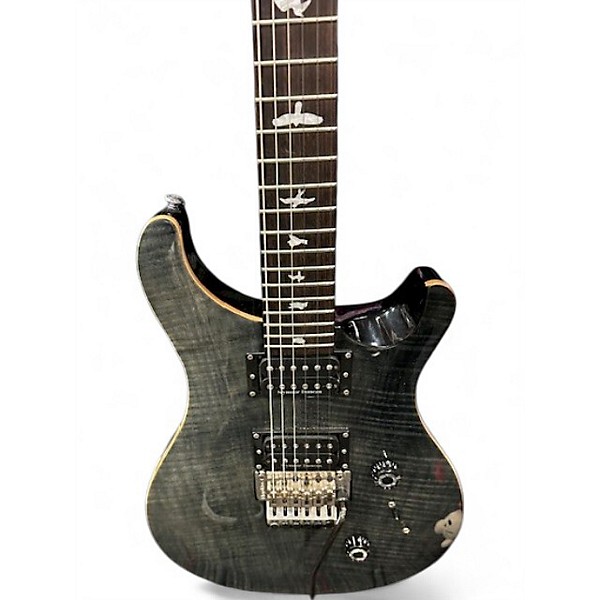Used PRS SE Custom 24 FR Trans Black Solid Body Electric Guitar