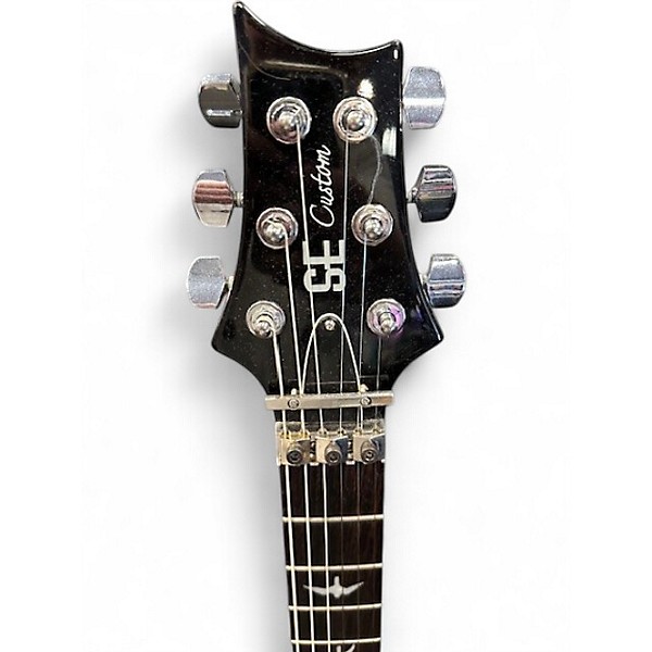 Used PRS SE Custom 24 FR Trans Black Solid Body Electric Guitar