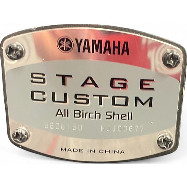 Used Yamaha 3 Piece Stage Custom Black Drum Kit