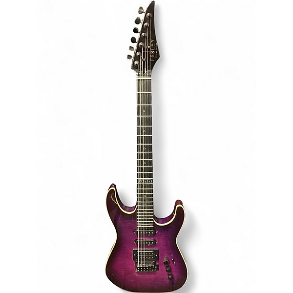 Used Fesley DELUXE EDITION Purple Solid Body Electric Guitar