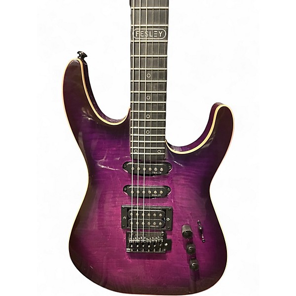 Used Fesley DELUXE EDITION Purple Solid Body Electric Guitar