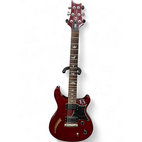 Used Prs  SE SEMI HOLLOW Cherry Hollow Body Electric Guitar