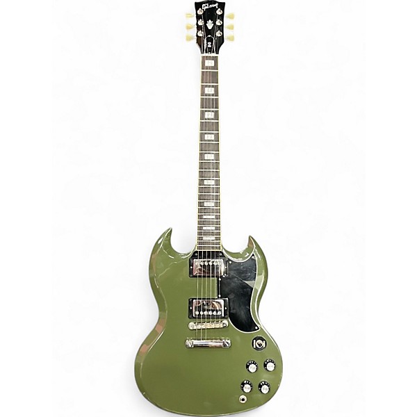 ファッションの Used Gibson SG Standard Olive Green Solid Body Electric ギター