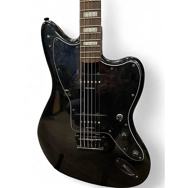 Used Squier Vintage Modified Baritone Jazzmaster Black Solid Body Electric Guitar