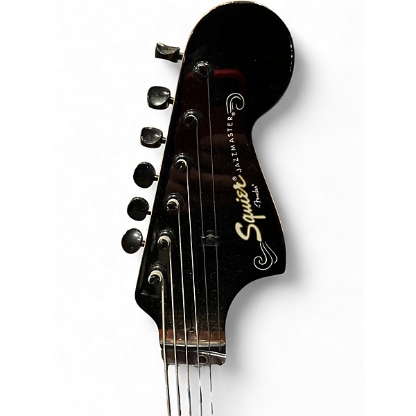 Used Squier Vintage Modified Baritone Jazzmaster Black Solid Body Electric Guitar