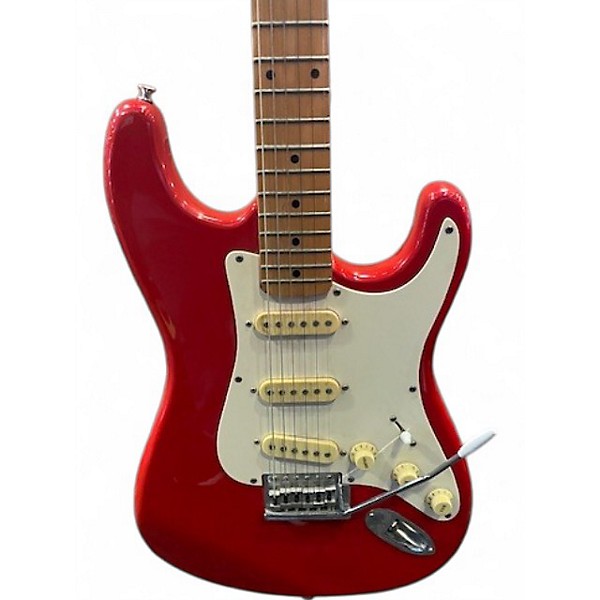 Used Arbor Strat Clone Fiesta Red Solid Body Electric Guitar