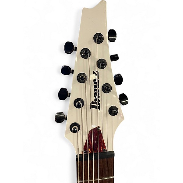 Used Ibanez TAM10 Tosin Abasi Signature 8 String white Solid Body Electric Guitar