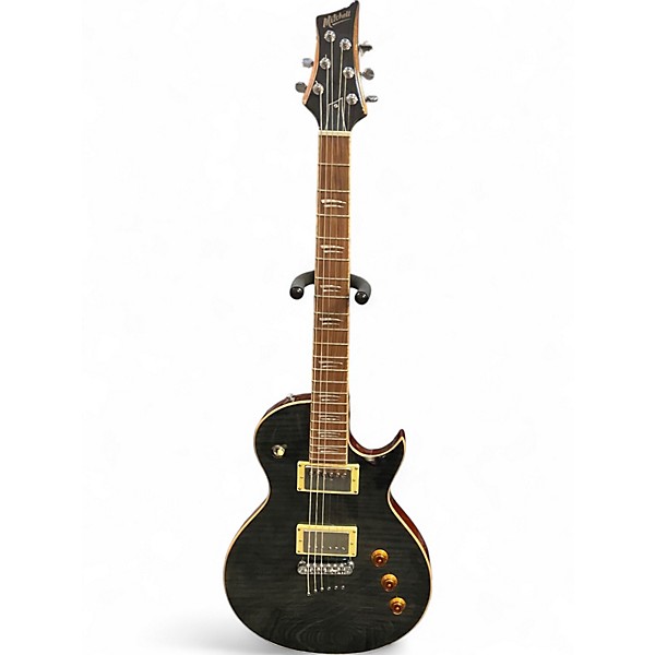 Used Mitchell MS450 Trans Black Solid Body Electric Guitar