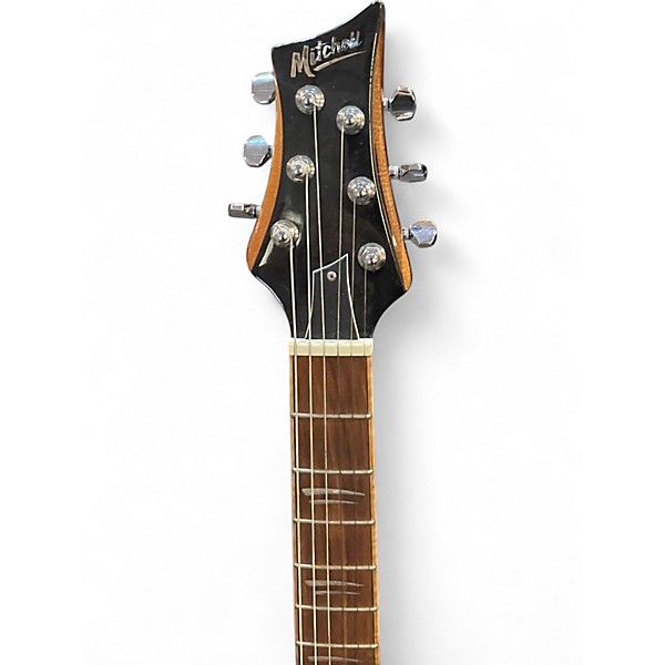 Used Mitchell MS450 Trans Black Solid Body Electric Guitar