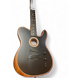 Used Fender American Acoustasonic Telecaster Black Acoustic Electric Guitar