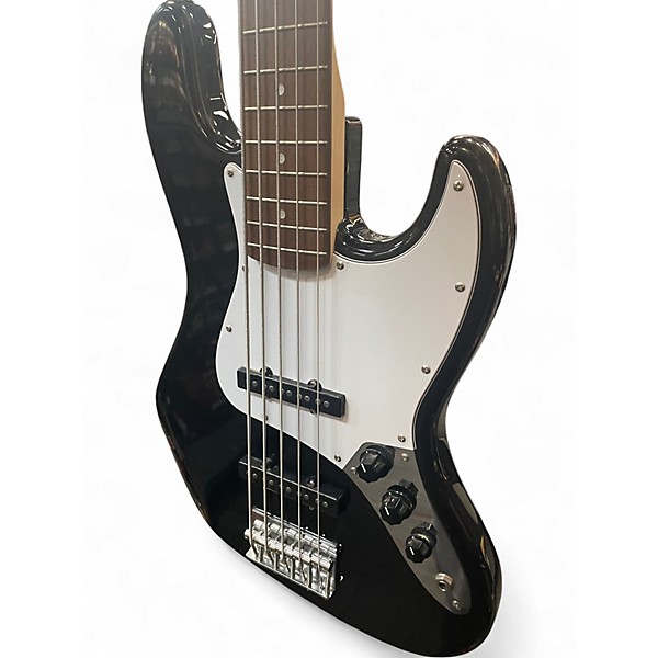 Used Squier Affinity Jazz Bass V 5 String Black Electric Bass Guitar