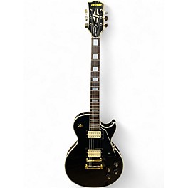 Used Crestwood Single Cut Black Solid Body Electric Guitar