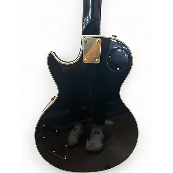 Used Crestwood Single Cut Black Solid Body Electric Guitar