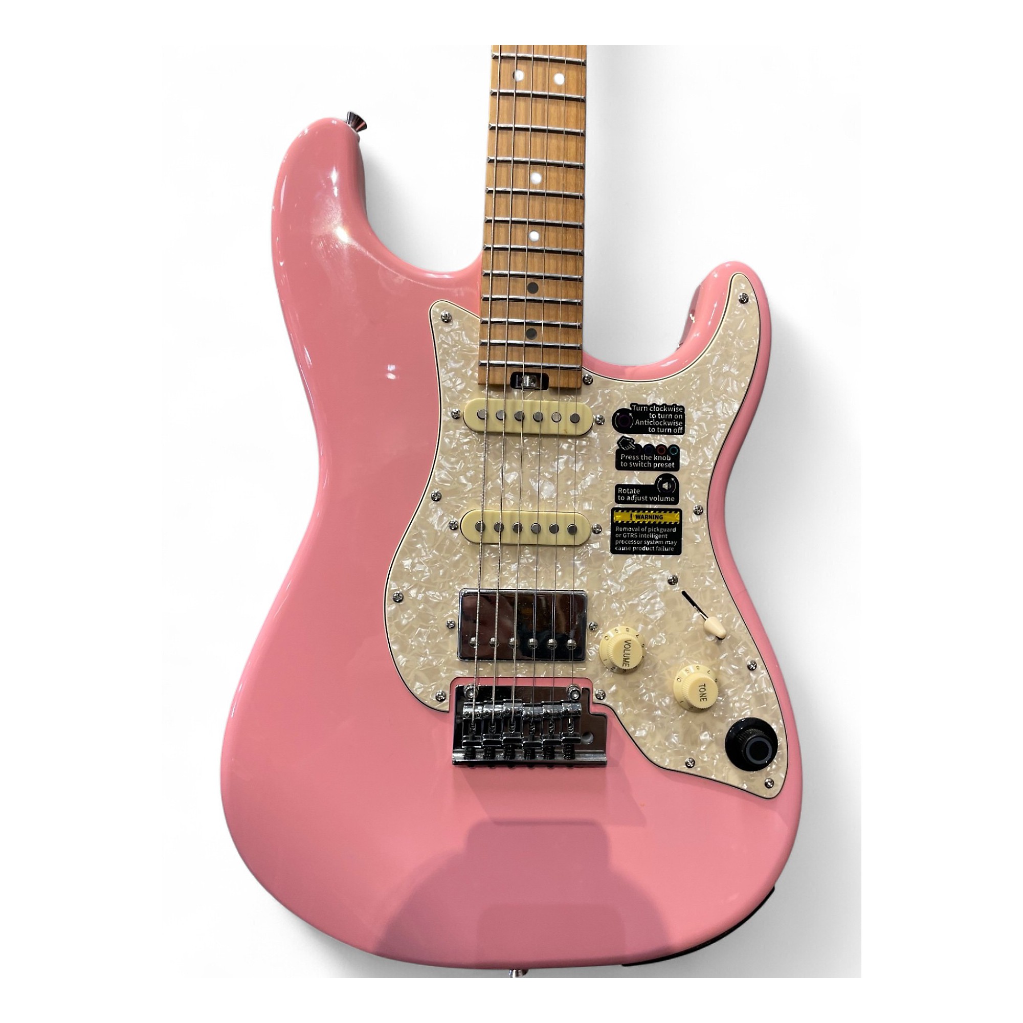 Used Mooer GTRS S801 Pink Solid Body Electric Guitar Pink